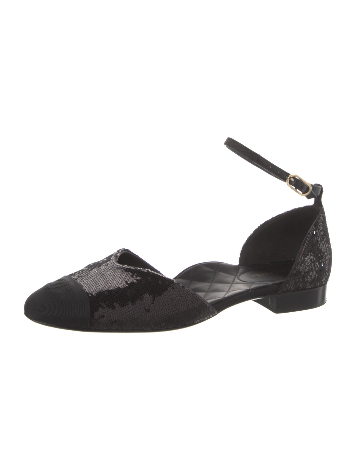 Chanel 2020 Interlocking CC Logo D'Orsay Flats